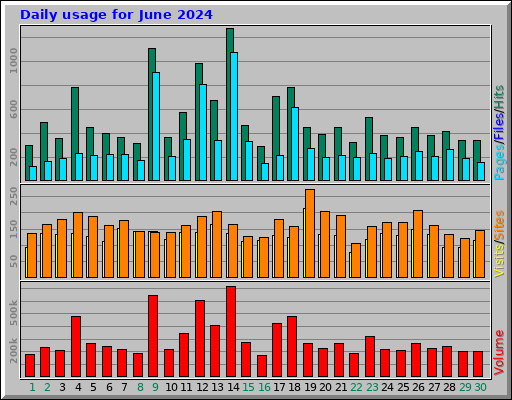 Daily usage for June 2024