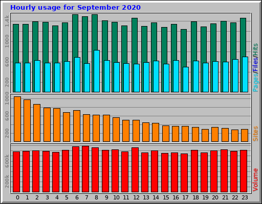 Hourly usage for September 2020