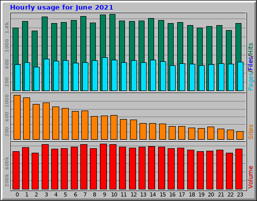 Hourly usage for June 2021