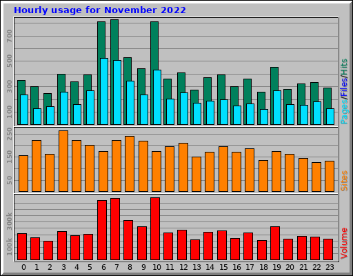 Hourly usage for November 2022