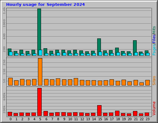 Hourly usage for September 2024